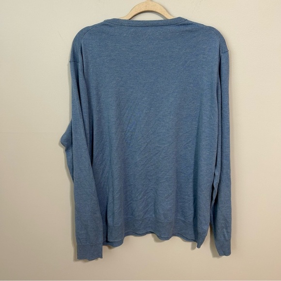 Faherty Mountain Blue Crewneck Sweater Soft Knit  Long Sleeve Men’s Size XL - Picture 6 of 7